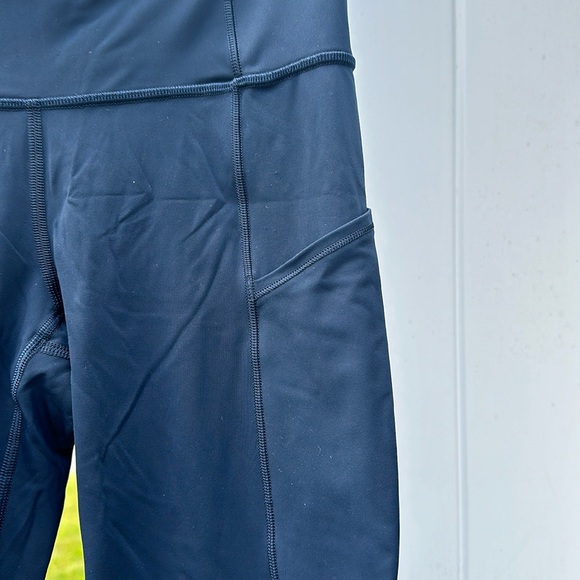 Lululemon legging, navy, pockets, raw bottom, size 4, negotiable - Picture 2 of 6